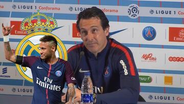 La reacción de Emery cuando le preguntan por Neymar: ojo al movimiento de cejas