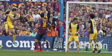 El 17 de mayo de 2014, Godín anota el gol de empate al Barcelona que supondría el título de Liga para el Atlético de Madrid