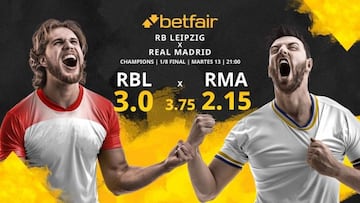RB Leipzig vs. Real Madrid CF: horario, TV, estadísticas, cuadro y pronósticos