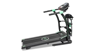 Ahorra 149 euros en esta cinta de correr plegable con cinturón de masaje y mancuernas