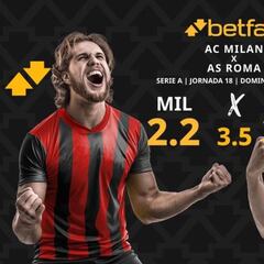 AC Milan vs. AS Roma: horario, dónde ver, pronósticos y clasificación