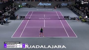 ¡Sí! ¡Sí! ¡Sí! El momento en el que Muguruza hace historia y se rompe sobre la pista