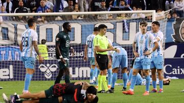 Delolación malaguista tras el1-1.