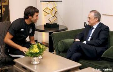 Florentino Pérez visito a Raúl en el hotel Villa Magna, lugar de concentración del Al-Sadd.