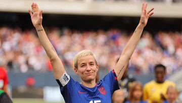 Megan Rapinoe durante su despedida.