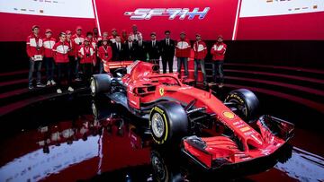 Presentación del SF71H en Maranello.