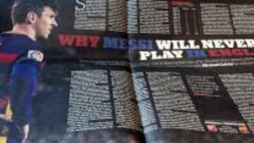 The Independent: Por qué Messi nunca jugará en Inglaterra