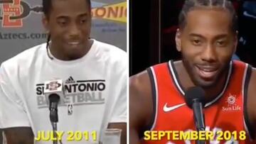 La risa de Kawhi Leonard y su evolución año a año