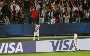 Soccer Football - FIFA Club World Cup - CF Pachuca vs Wydad AC - Zayed Sports City Stadium, Abu Dhabi, United Arab Emirates - December 9, 2017 Pachuca's Victor Guzman celebrates scoring their first goal REUTERS/Ahmed Jadallah