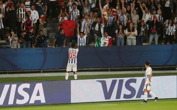 Soccer Football - FIFA Club World Cup - CF Pachuca vs Wydad AC - Zayed Sports City Stadium, Abu Dhabi, United Arab Emirates - December 9, 2017   Pachuca's Victor Guzman celebrates scoring their first goal   REUTERS/Ahmed Jadallah