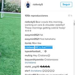 Cristiano se mofa de Ferdinand por un extraño entrenamiento