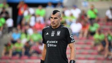 Nahuel Guzman of Tigres during the game FC Juarez vs Tigres UANL, corresponding to Round 02 of the Torneo Apertura 2023 of the Liga BBVA MX, at Olimpico Benito Juarez Stadium, on July 08, 2023.

<br><br>

Nahuel Guzman de Tigres durante el partido FC Juarez vs Tigres UANL, correspondiente a la Jornada 02 del Torneo Apertura 2023 de la Liga BBVA MX, en el Estadio Olimpico Benito Juarez, el 08 de Julio de 2023.