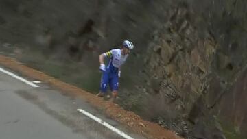 Steimle, en ambulancia entre lágrimas tras su dura caída