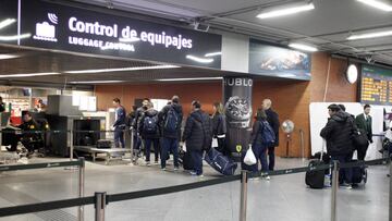 La expedición del Leganés salió a las 21:25 de Atocha y llegó a la estación de Santa Justa a las 0:10. Después fueron al hotel.