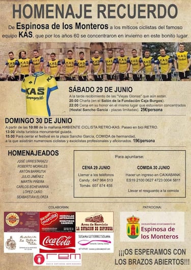 Homenaje para los ciclistas del mítico equipo Kas