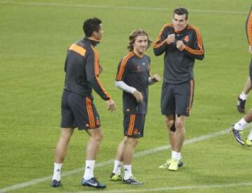 Cristiano Ronaldo, Modric y Bale.