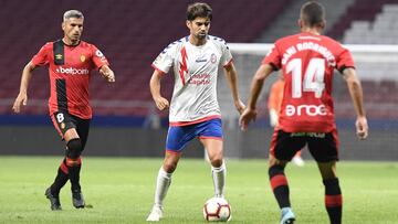 Enzo Zidane en un partido de LaLiga 1,2,3 con el Rayo Majadahonda.