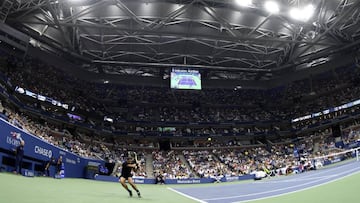 Nadal, bajo la cubierta de la Arthur Ashe.