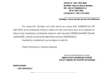 Presunto sicario venezolano del ‘Rey de Meiggs’ quedó libre: este es el polémico documento que lo liberó