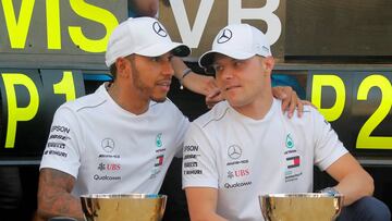 Hamilton y Bottas.