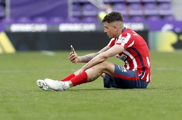 Los jugadores del Atlético de Madrid celebrando el título de campeones de LaLiga Santander después de ganar al Valladolid por 1-2