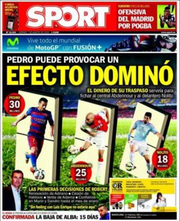 Portadas de la prensa deportiva