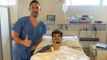 Gui Guedes, intervenido con éxito de la fractura del quinto metatarsiano de su pie izquierdo.