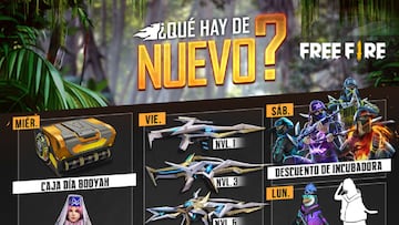 Free Fire: agenda semanal del 4 al 10 de agosto con recarga animal y caja día Booyah