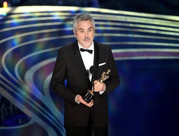 'Roma': Oscar a la mejor fotografía. Alfonso Cuarón, director del largometraje, recogió el premio. 