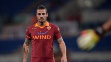 Osvaldo, durante un partido con la Roma.