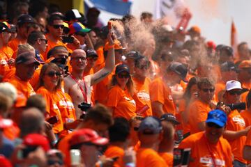 Seguidores holandeses presentes en las gradas de Hockenheim. 