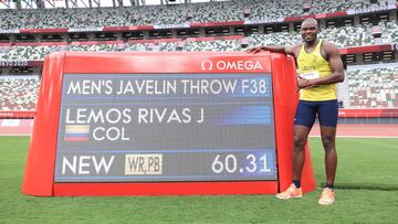 Jos&eacute; Lemos gan&oacute; oro con r&eacute;cord mundial en lanzamiento de jabalina en los Paral&iacute;mpicos Tokio 2020.