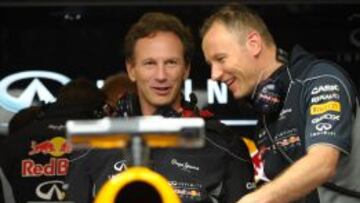 Christian Horner, a la izquierda, jefe de la escudería Red Bull.