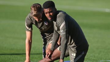 Lemar y Llorente entrenando con el Atl&eacute;tico