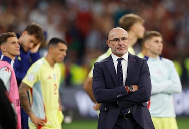 Luis de la Fuente tras la finalización de la tanda de  penaltis.