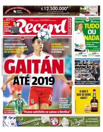 Portadas de la prensa mundial