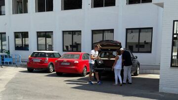 El ruso Ivan Plotko, a su llegada a la Ciudad Deportiva de Paterna.