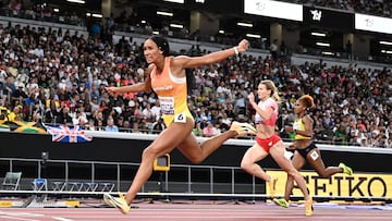 María Vicente gana su serie de 200 metros en el heptatlón de Tokio.