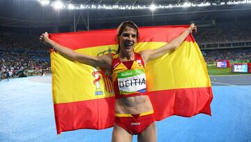 Ruth Beitia la medalla de oro conseguida en salto de altura de los Juegos Ol&iacute;mpicos de R&iacute;o 2016.