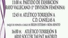 El cartel del I D&iacute;a de F&uacute;tbol Femenino en Torrej&oacute;n. 