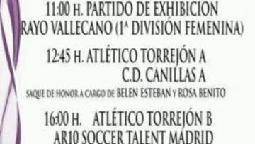 El cartel del I Día de Fútbol Femenino en Torrejón.