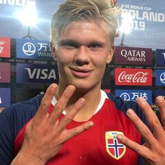 Haland le marcó nueve goles a Honduras en el Mundial Sub-20