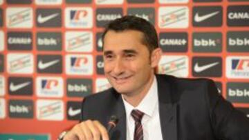 Ernesto Valverde, en rueda de prensa.