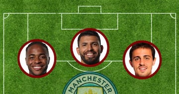 Sterling, Agüero y Bernardo Silva.