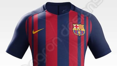 Así sería la camiseta del Barça para la próxima temporada