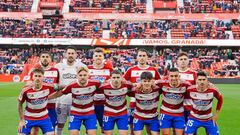 Once del Granada contra la Real Sociedad,