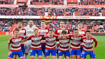 Once del Granada contra la Real Sociedad,