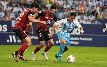 Dani Lorenzo, durante el Mlaga CF - CD Mirands.