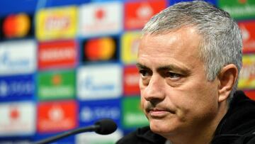 VALENCIA, SPAIN - DECEMBER 11: Jose Mourinho, Manager of Manchester United speaks to the media during the Manchester United Press Conference at Estadio Mestalla on December 11, 2018 in Valencia, Spain. (Photo by Dan Mullan/Getty Images)