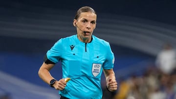 S. Frappart during the UEFA Champions League match between Real Madrid and Celtic FC at the Estadio Santiago Bernabeu in Madrid, Spain. (Photo by Apo Caballero/DAX Images/NurPhoto via Getty Images)